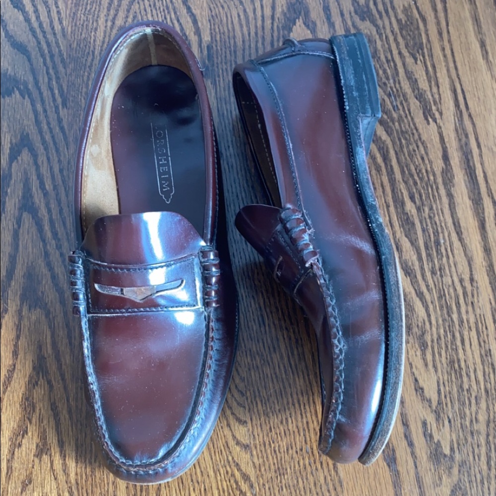 Burgundy Florsheim loafers - genuine leather
